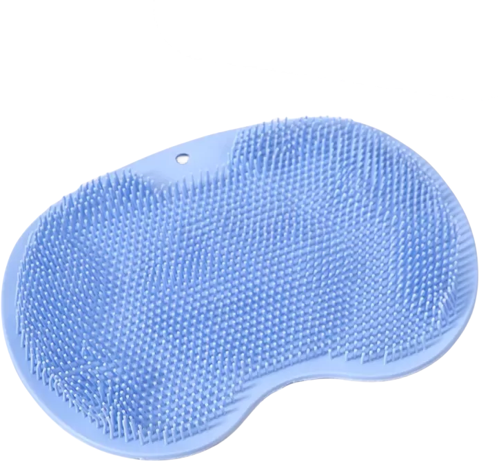 INF Fußpeelingmatte mit rutschfesten Saugnäpfen Blau
