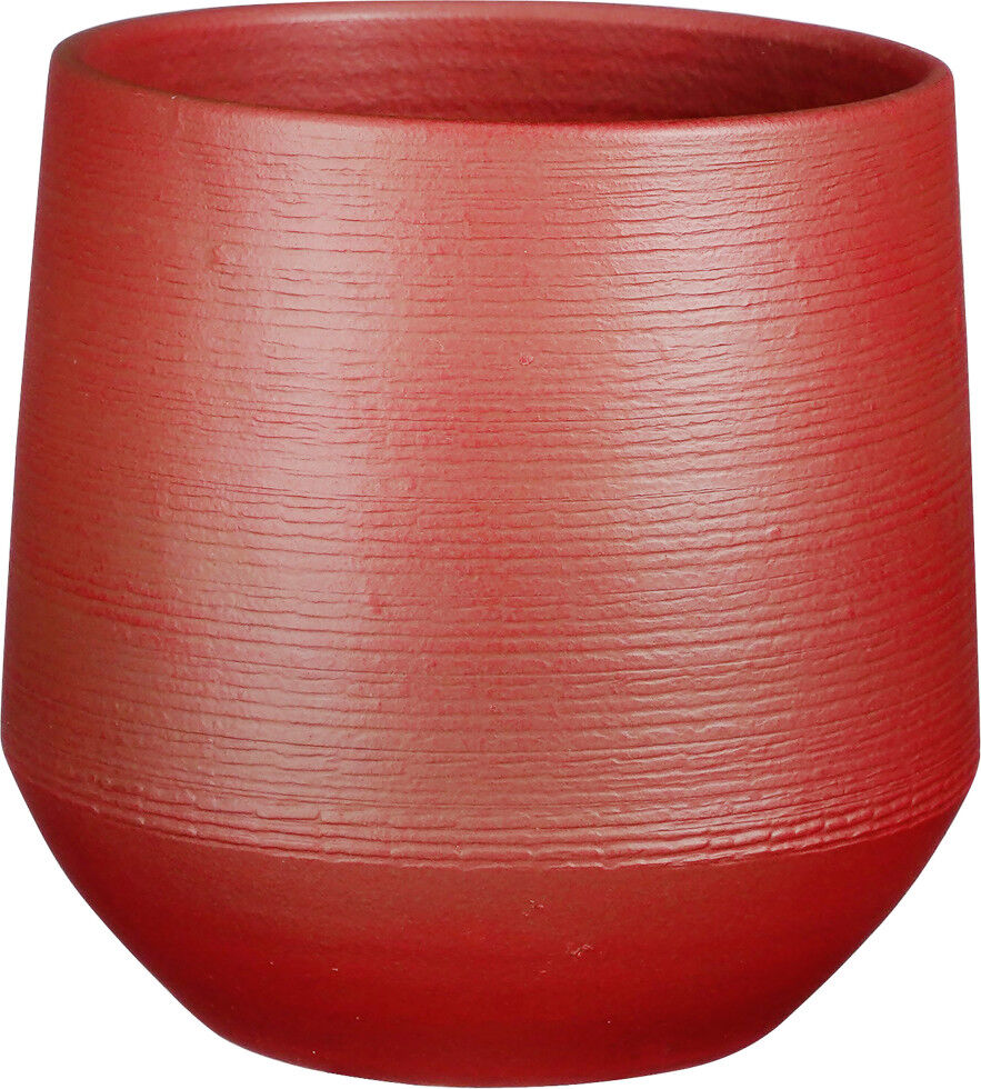 Mica Decorations Mica Übertopf Evora dunkelrot Terracotta Ø 24 x 23 cm