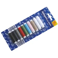 Nähgarn Set Fäden Sortiment Nähzubehör Polyester Garnspulen 10 Rollen Bunt 45m