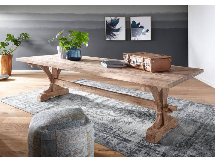 Esstisch Teak 270x100x78 natur unbehandelt BASSANO #128