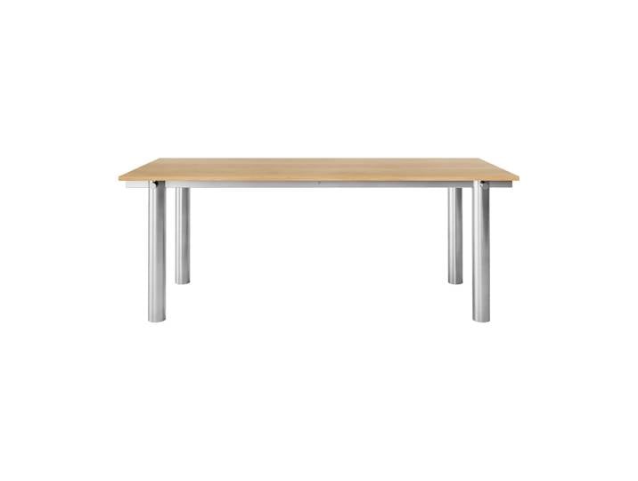 Ferm Living Atura Esstisch Gebürsteter Edelstahl-Natur-Eiche, 90x200 cm