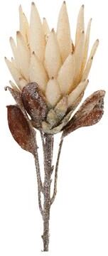 Melrose International Beige Protea Flower Stem (Set of 2)