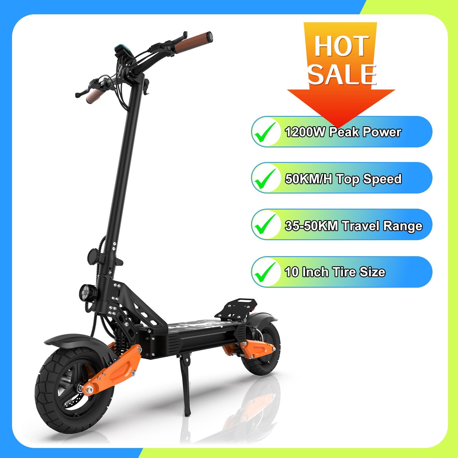 AOVOPRO G67 1200W Elektroroller 48V13,5AH Akkukapazität 35-50KM Reichweite Offroad-Elektroroller 10-Zoll-Luftreifen