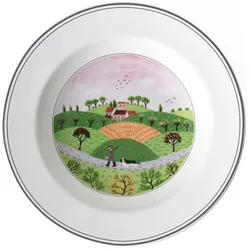 Villeroy & Boch Suppenteller Jäger Design Naif, Teller, Mehrfarbig