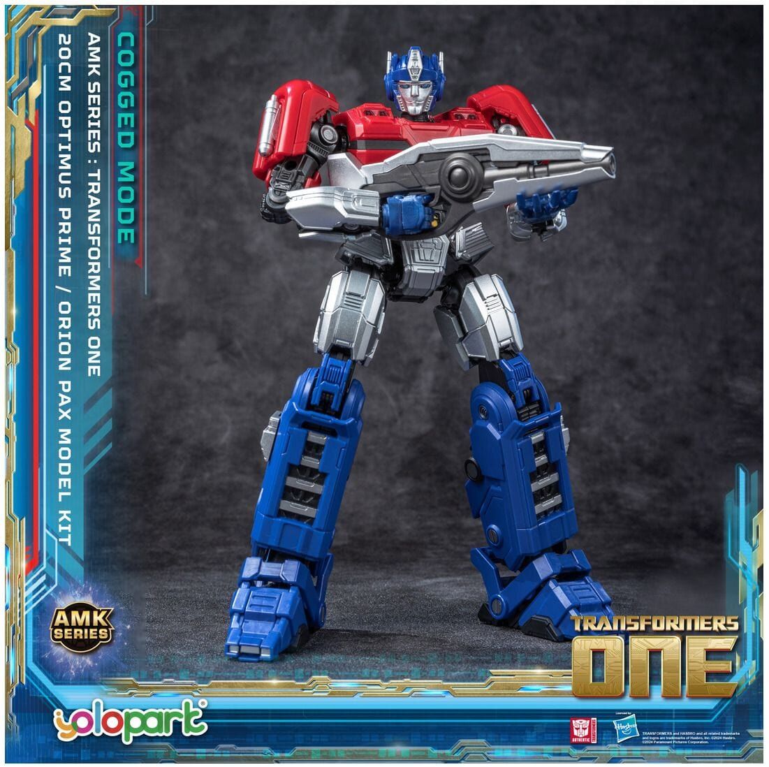 Yolopark Transformers ONE AMK Series Orion Pax 14cm Model Kit, Red/Blue/Silver, 15 Movable Joints, Collectible Figure