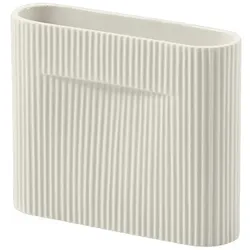 Muuto Ridge Vase, höhe 16,5 cm, off white
