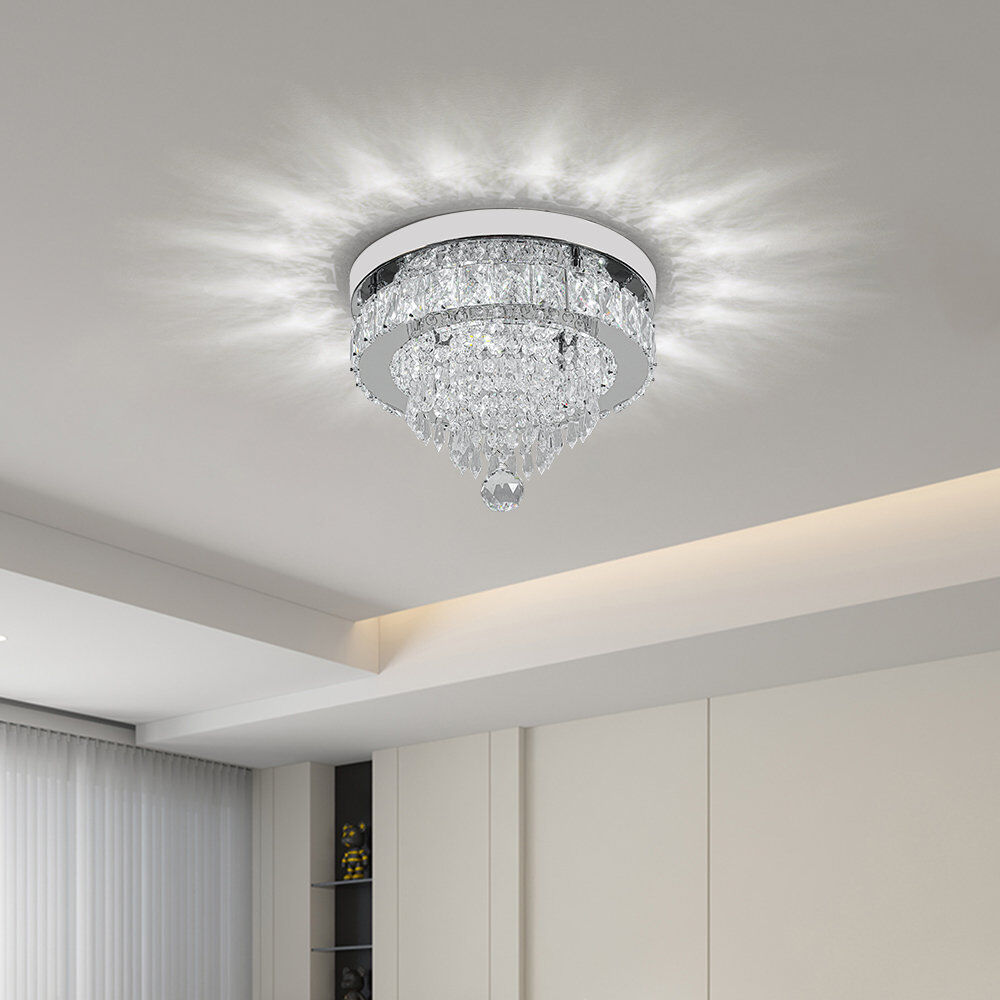 Rosdorf Park 1-Light Round 30cm flush mount Chrome 30cm H X 30cm W X 30cm D