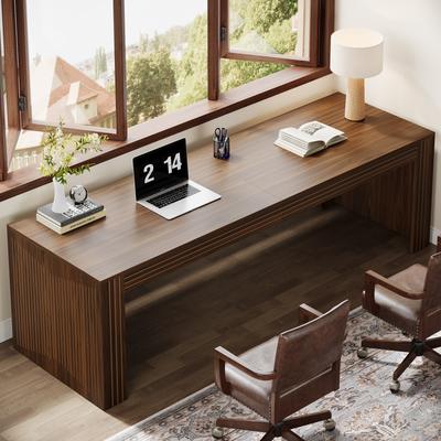 Lee 79 Inch Extra Long Desk, Two Person Desk, Double Computer for Home Office