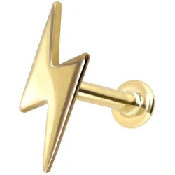14 Karat Gold Labret mit Push Fit BLITZ