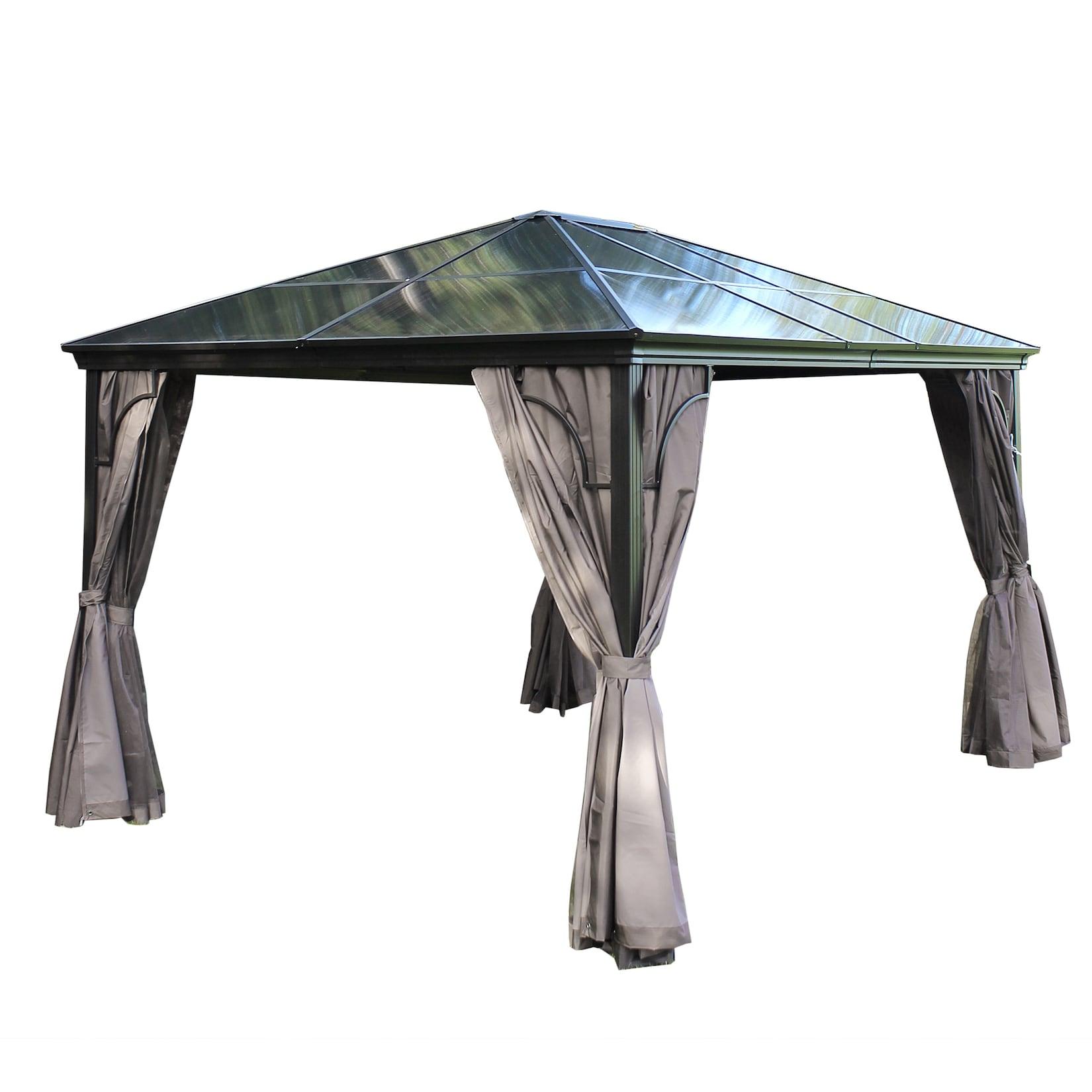 Pavillon Gartenpavillon 3x4,2m Sahor anthrazit Aluminium UV-Schutz