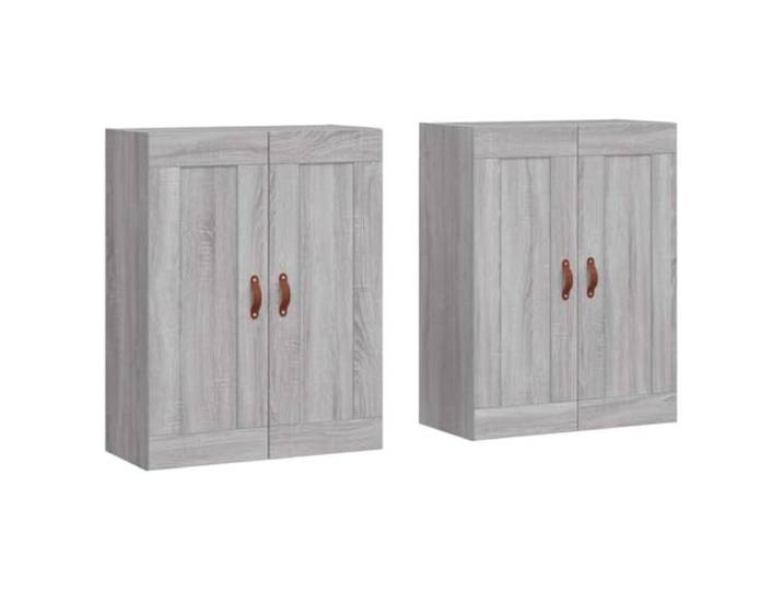 HGFDVCMR 2er Set Wandschrank Grau Sonoma 69,5x34x90 cm Holzwerkstoff Vielseitiger Hängeschrank fürs Wohnzimmer oder Schlafzimmer, flexibel als Sideboard-Aufsatz nutzbar für mehr Ordnung.