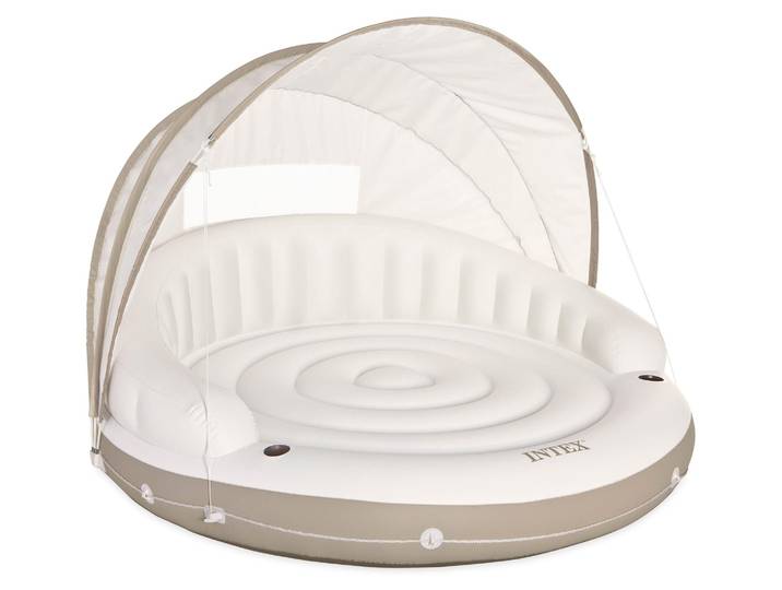 Île gonflable avec matelas gonflable à baldaquin 199x150cm INTEX 58292