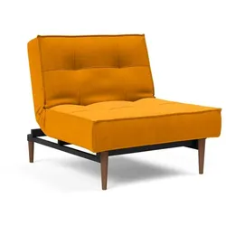INNOVATION LIVING Sessel Splitback Styletto dunkel Stoff Gelb Curry
