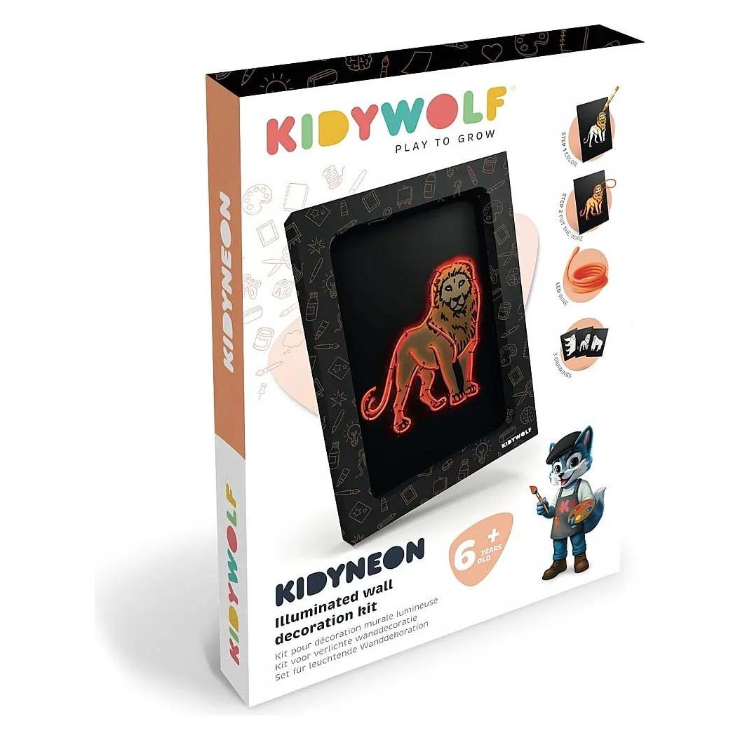 Kidywolf Leuchtendes Wandbild 3er-Set, Tiere (418265)