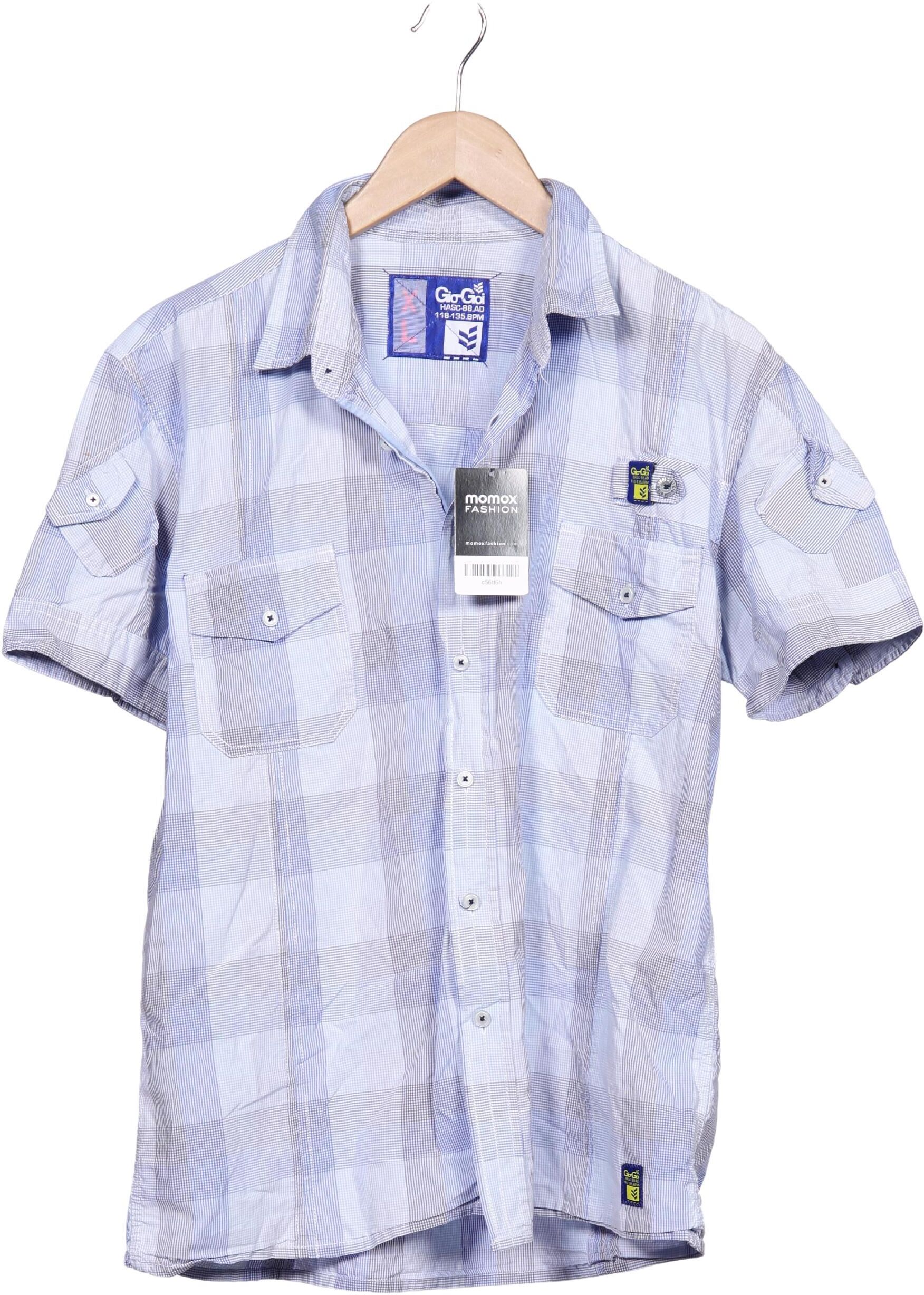 Gio-Goi Herren Hemd, Hellblau, Gr. XL, Baumwolle - Second Hand