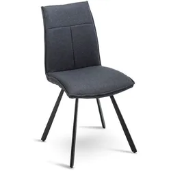 2er-Set Stuhl Capri Stoff Grau Anthrazit