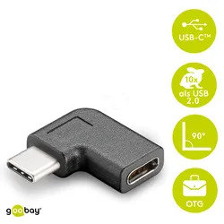 GOOBAY 45402 - Goobay Adapter USB-C auf USB-C 90°, schwarz