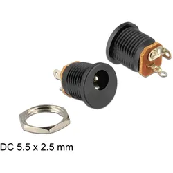Steckverbinder Delock DC 2,5x5,5mm Buchse -> 3x Lötanschluss