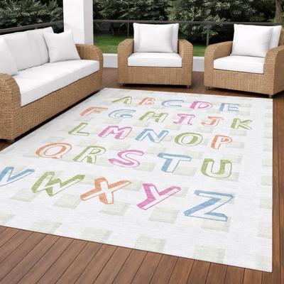 Addison Rugs Machine Washable Indoor/ Outdoor Alphabet Chantille Rug