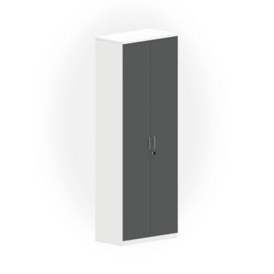 Schrank Neva. 5 OH, weiß/dunkelgrau
