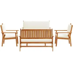 vidaXL, Gartenlounge, Raxonen (2x Stuhl +2x Bank +Tisch)