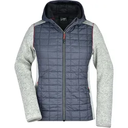 James & Nicholson Damen Strick Hybrid Jacke Fleece-Jacke JN771