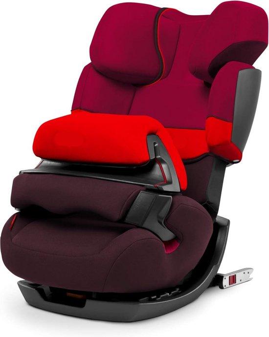 Unyqoos Pallas Autokindersitz 9-36 kg (ca. 9 Monate-12 Jahre) Rot - 11-fach Kopfstütze, L.S.P. Seitenaufprallschutz, abnehmbarer Bezug, 43,5×47×71,5 cm, 9,7 kg