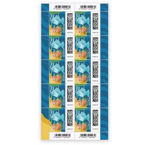 DeutschePost Briefmarken Set, 10 Stück à 20cent, Zackenbarsch, Ergänzungsmarke, nassklebend