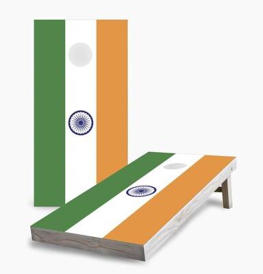 Skip's Garage Indian Flag Cornhole Boards