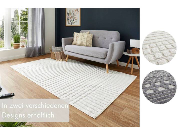 Kurzflorteppich Layton Beige/Hellgrau 120 x 170cm 100 % Polypropylen