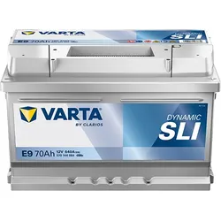 BVD VARTA Dynamic SLI E9 Batterie 570144064K262, E9, 12 V, 70 Ah, 640 A