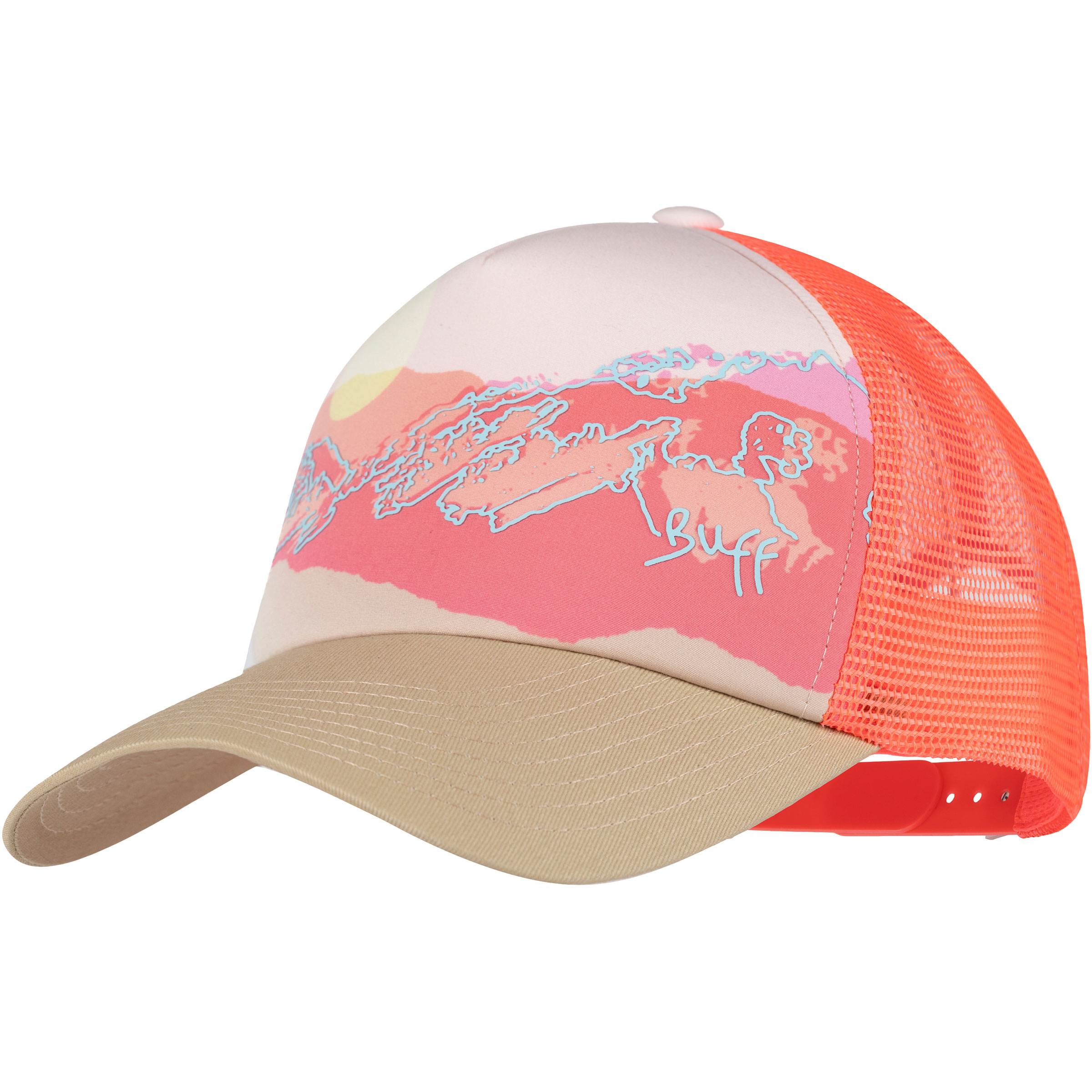 Buff Trucker Cap Basecaps rosa Lifestyle Schnell trocknend