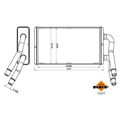 NRF Wärmetauscher, Innenraumheizung 54433 für Ford