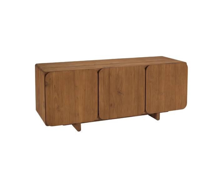 Buffet 3 portes 120x40cm en bois de teck recyclé