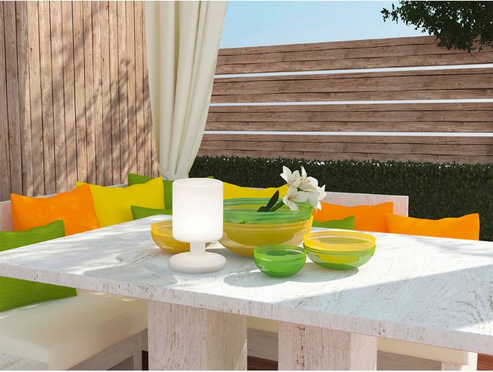 Reality Leuchten LED Akku-Tischleuchte Lora weiß warmweiß