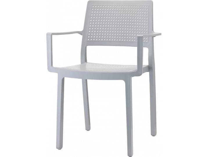 Fauteuil design en plastique gris clair