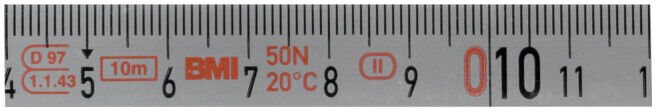 Bmi Mesureà ruban d’acier inoxydable en boîtier, Longueur ruban: 50 m (515231050AF)