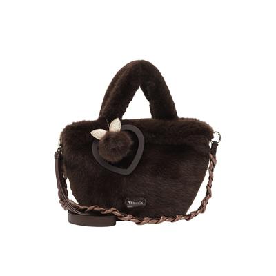Shopper TAMARIS "Shopper TAS Marijana", Damen, Gr. B/H/T: 31cm x 19cm x 15cm, braun 200, Polyester, Taschen Shopper
