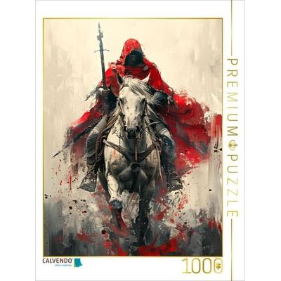 CALVENDO Puzzle Der rote Reiter | 1000 Teile Lege-Größe 64x48cm Foto-Puzzle für glückliche Stunden