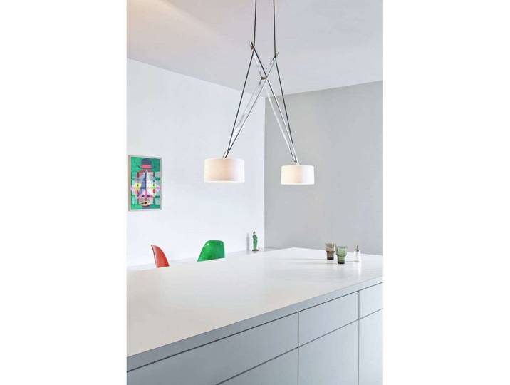 Twin LED Pendelleuchte Chrome/Glass - Serien Lighting - Wohnzimmer