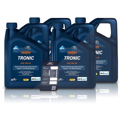 Aral 16 L HighTronic 5W-40 + Ölwechsel-Anhänger [Hersteller-Nr. 15F47C]