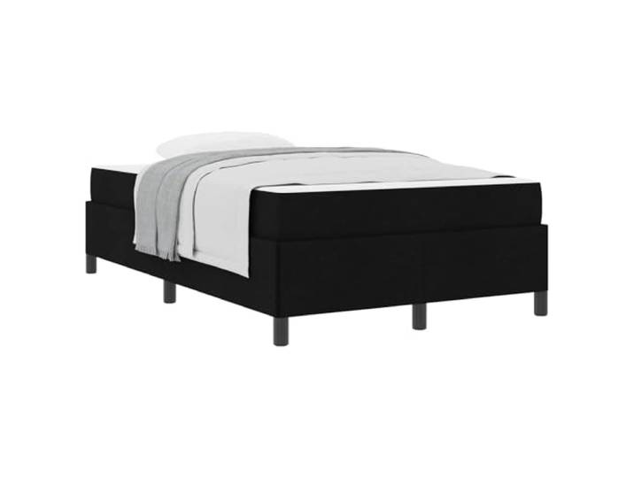 vidaXL Boxspringbett Schwarz 120 x 200 cm Stoff