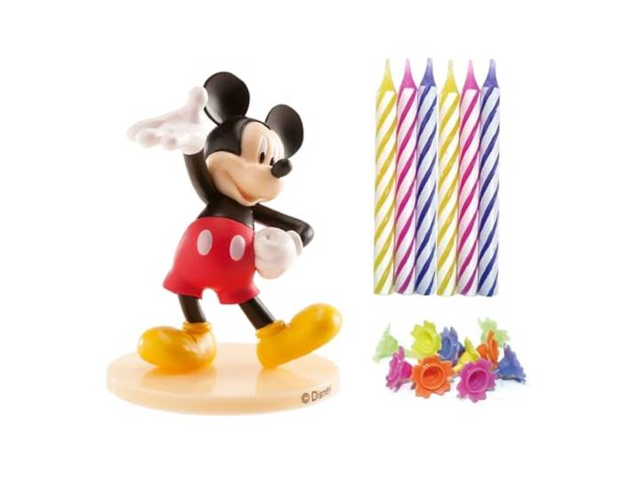 dekora Decoratieve Kaars Geurloos PVC Mickey Kit Met 10 Taartkaarsen Aantrekkelijk Ontwerp