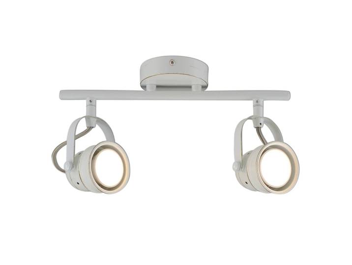 Näve LED-Deckenspot Tessa, 2-flammig, weiß antik Tessa, weiß / opal, für Wohn- / Esszimmer, Metall, Modern