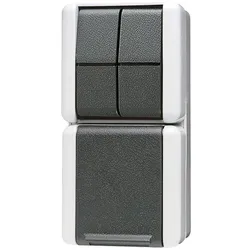 JUNG, Steckdose, 875W Elektroschalter Key-operated switch Schwarz