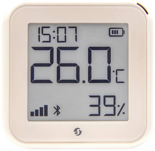 Shelly H&T Gen 3 Ivory Funk-Temperatursensor, -Luftfeuchtesensor Bluetooth, Wi-Fi