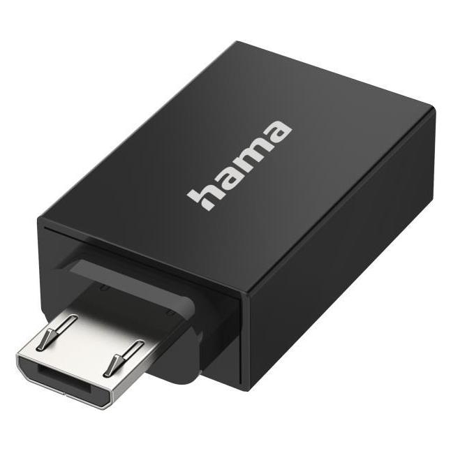 Hama USB-OTG-Adapter, Micro-USB-Stecker - USB-Buchse, USB 2.0, 480 Mbit/s (Micro USB) (00300084)
