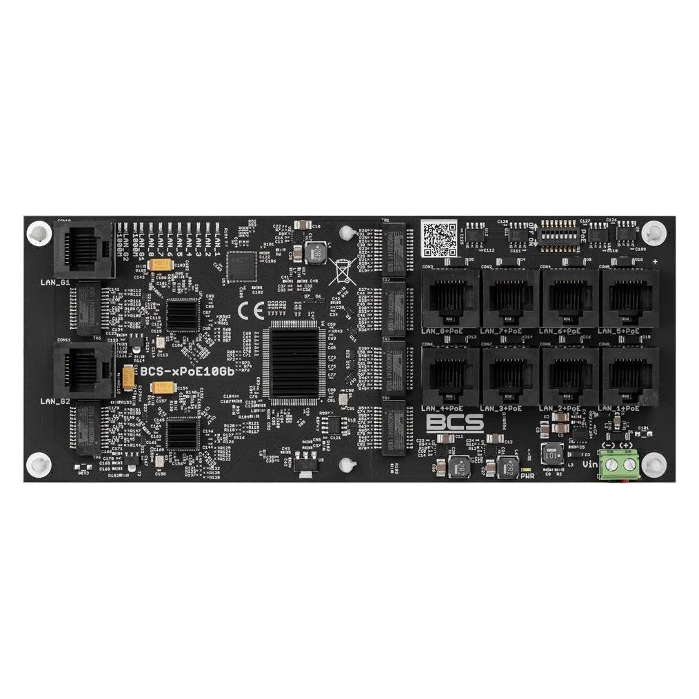 BCS BCS-xPoE10Gb Switch 8x PoE, 2x RJ45 (8 Ports) (BCS-xPoE10Gb)