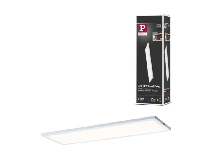 Paulmann LED Unterschrankleuchte Ace 7,5W 2700K Weiß, Satin Flächiges Licht für optimale Ausleuchtung, dimmbar, inkl. 20 cm Verbindungskabel, IP20