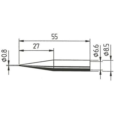 Ersa 842 SD Lötspitze Bleistiftform, verlängert Spitzen-Größe 0.8mm Inhalt 1St.
